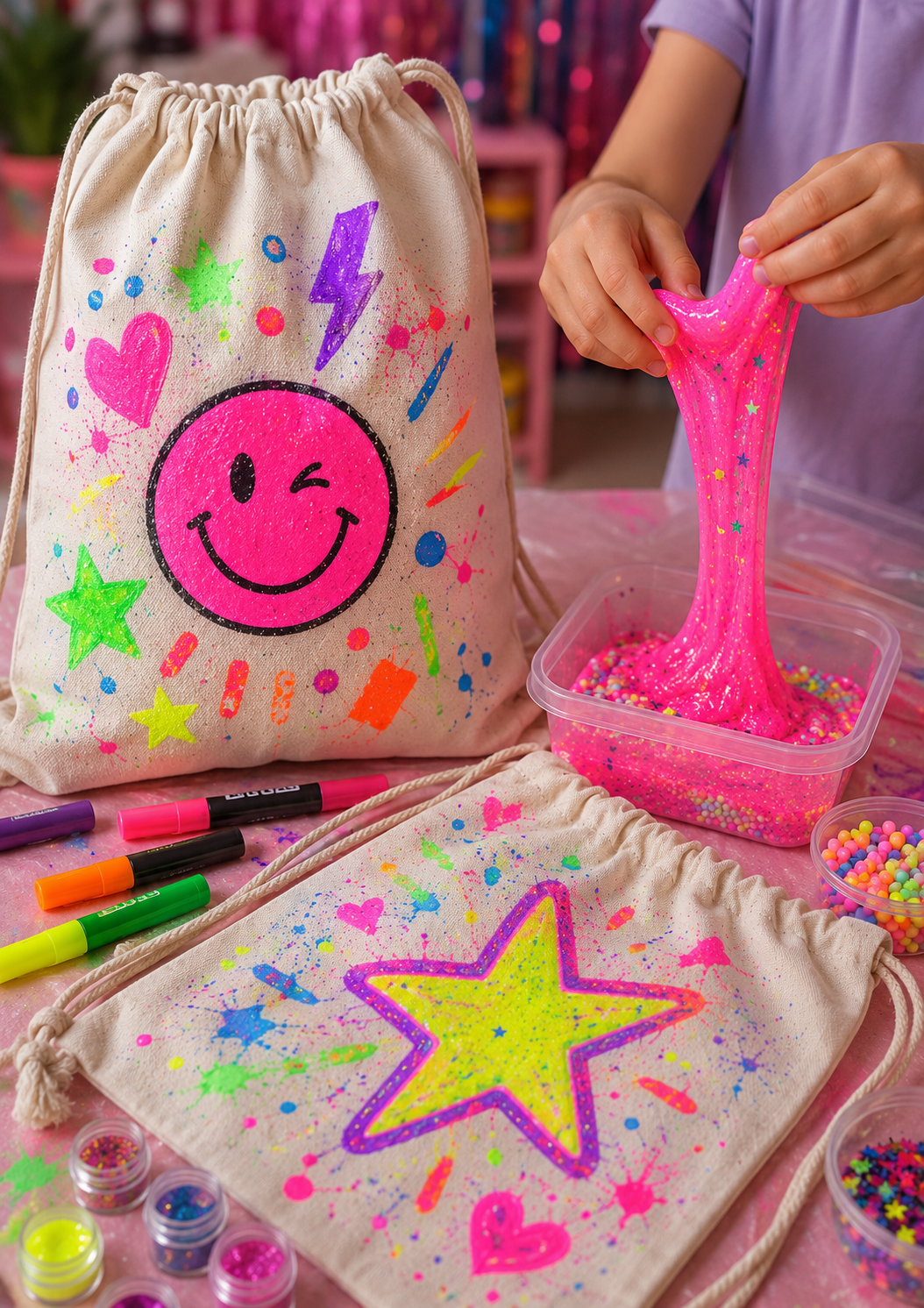 Slime i Malowanie Plecaka